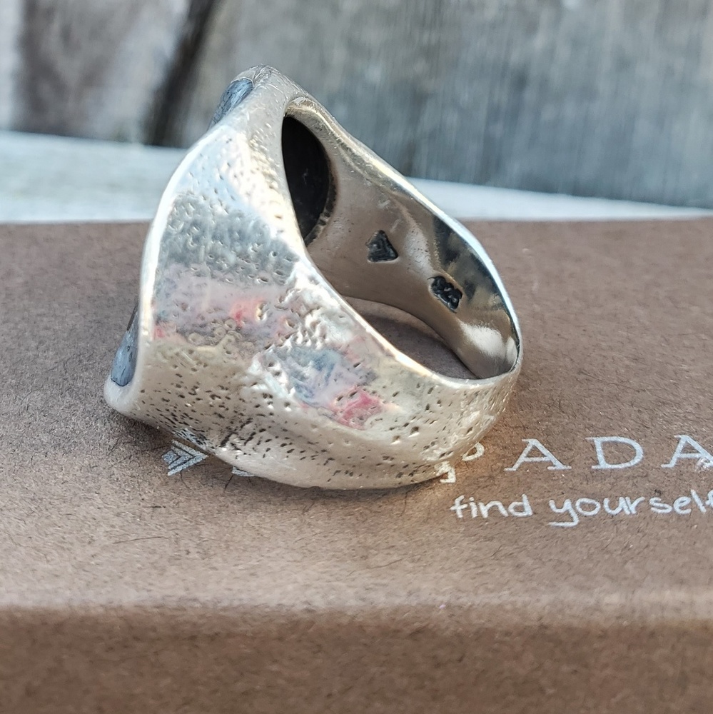 Silpada Silver And Black Statement Ring - image 2